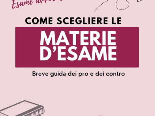 Esame avvocato – come scegliere le materie d’esame